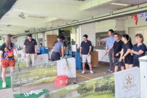 Fun Team Building Golf Activity at Orchid Country Club Driving Range